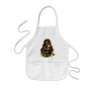 Orangutan Baby en Butterfly Kinder Schort