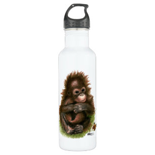 Orangutan Baby en Butterfly Waterfles