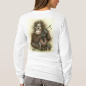 Orangutan Baby met bladeren T-shirt (Achterkant)