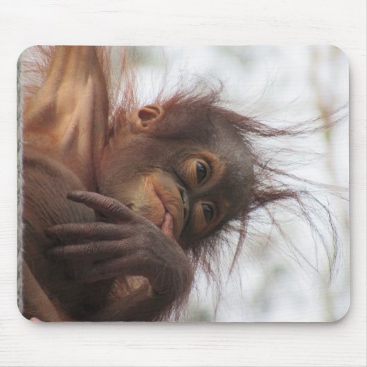 Orangutan Baby Mousepad Muismat (Voorkant)