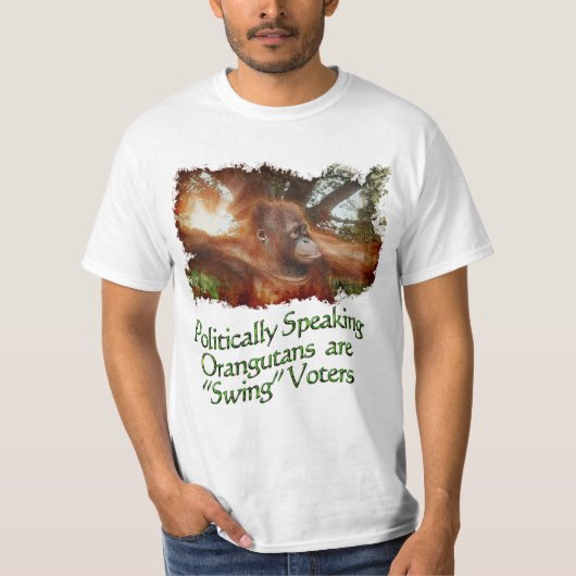 Orangutan & Borneo Oerwoud Funny Wildlife T-shirt (Voorkant)