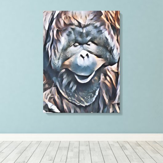 ORANGUTAN CANVAS AFDRUK (Insitu (Houten vloer))