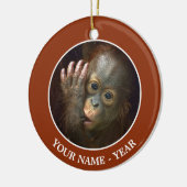 Orangutan Keramisch Ornament (Links)