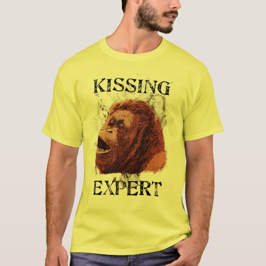 Orangutan Kissingexpert T-shirt (Voorkant)