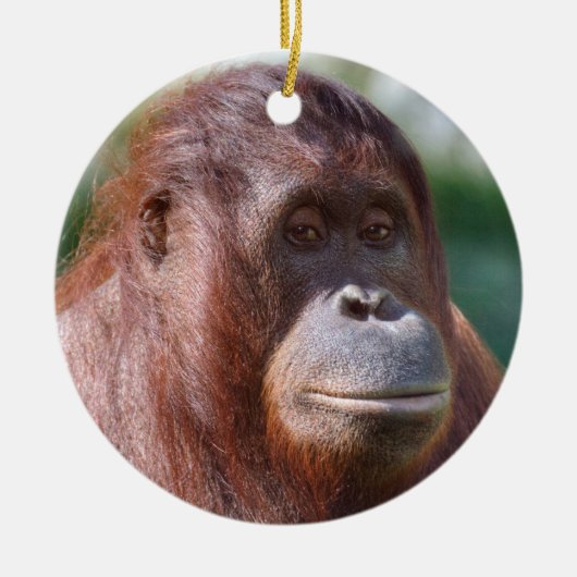 Orangutan Lady Keramisch Ornament (Voorkant)