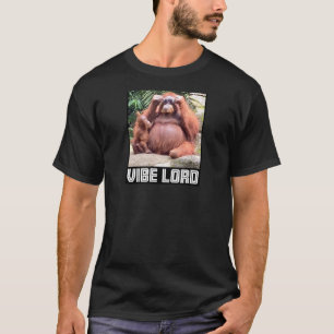 Orangutan met zonnebril Vibe Meme T-shirt