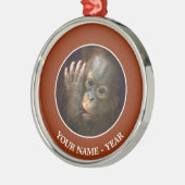 Orangutan Metalen Ornament (Links)