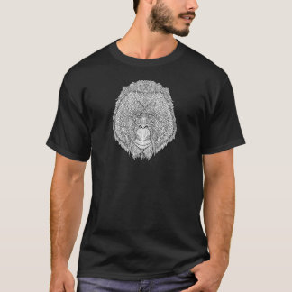 Orangutan Monkey T-shirt - Tattoo Art Style Colour