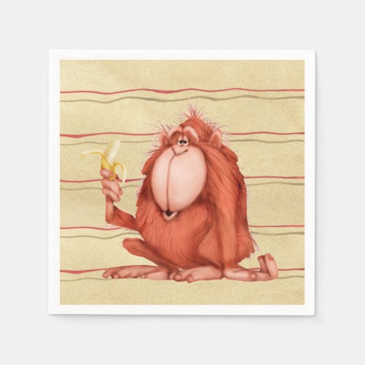 Orangutan - Napkins Servetten (Voorkant)