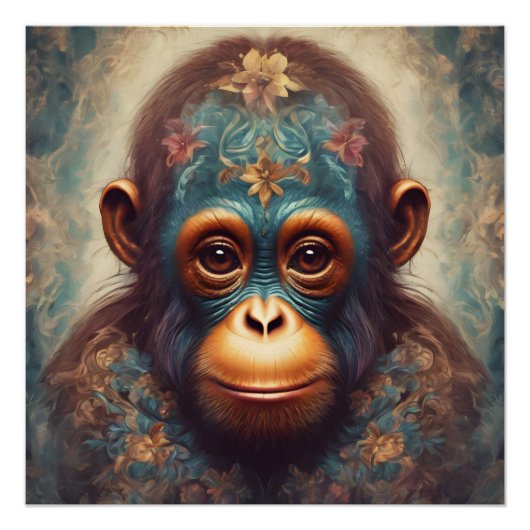 Orangutan no 2 Glossy Poster (Devant)
