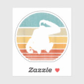 Orangutan Retro  Sunset Mammal Animal Sticker (Vel)