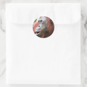 Orangutan Ronde Sticker (Tas)