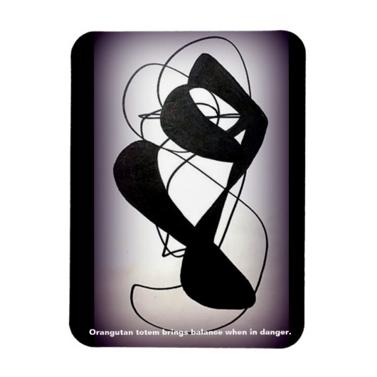 Orangutan Totem Magnet Magneet (Verticaal)