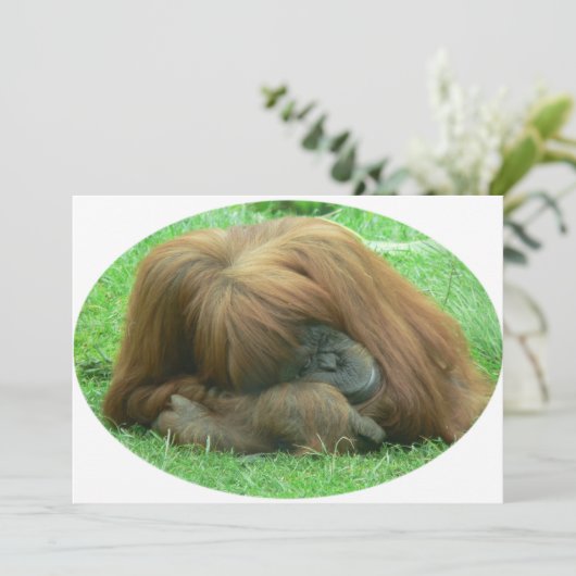 Orangutan Uitnodiging (Staand voorkant)