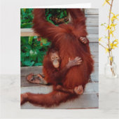 Orangutanen Kaart (Gele Bloem)
