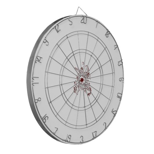 Orangy Red decorative Design Dartbord (Voorkant Links)