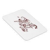 Orangy Red decorative Design Magneet (Rechterzijde)