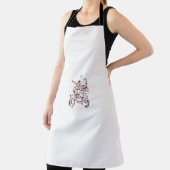 Orangy Red decorative Design Schort (Insitu)