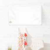 Orangy Red decorative Design Vinyl Banner (Insitu)