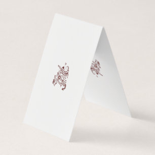 Orangy Red decorative Design Visitekaartjes