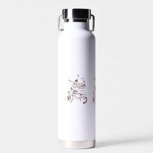 Orangy Red decorative Design Waterfles