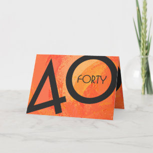 Oranje 40 decennium van de geboorte kaart
