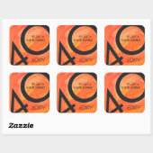 Oranje 40 decennium van de geboorte vierkante sticker (Vel)