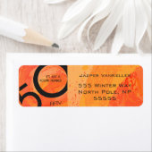 Oranje 50 decennium van de geboorte etiket (Insitu)