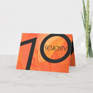 Oranje 70 decennium van de geboorte kaart
