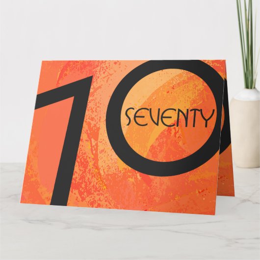 Oranje 70 decennium van de geboorte kaart (Voorkant)