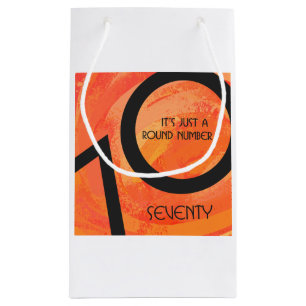 Oranje 70 decennium van de geboorte klein cadeauzakje