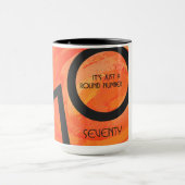 Oranje 70 decennium van de geboorte mok (Midden)