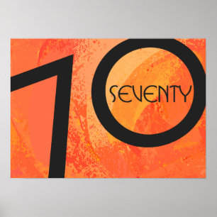 Oranje 70 decennium van de geboorte poster