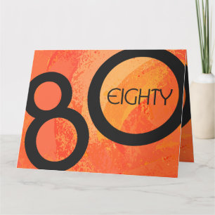 Oranje 80 decennium van de geboorte kaart
