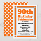 Oranje 90e uitnodiging op zondag (Voorkant / Achterkant)