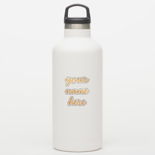 Oranje Aangepaste Naam Eenvoudige Minimale Script Sticker