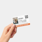 Oranje aangepaste QR-code servic hond in opleiding Badge (Handheld)