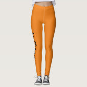 Oranje Aangepaste XS (0-2) tot XL (16) Leggings (Voorkant)