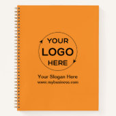 Oranje aangepaste zakelijke Logo Notitieboek (Voorkant)