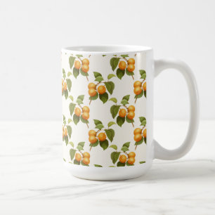 Oranje Abrikozen Waterverf Patroon Koffiemok