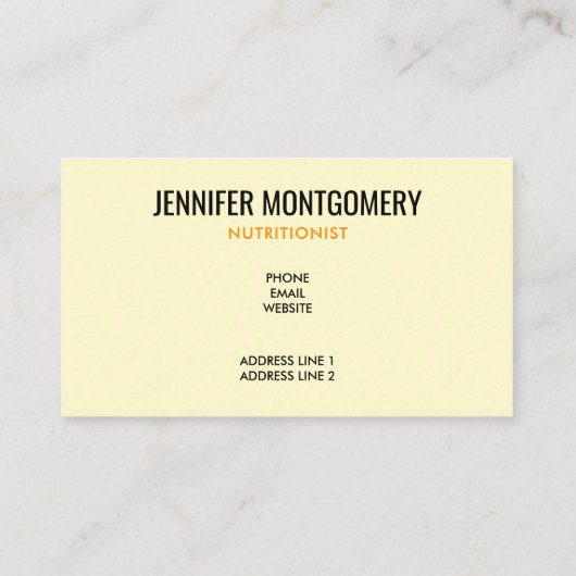  Oranje Abrikozen Waterverf Patroon Visitekaartje (Achterkant)