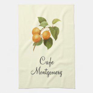 Oranje Abrikozen Waterverf Tekening Theedoek