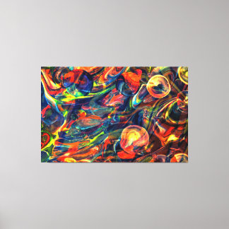 Oranje Abstract bladerdoek voor wandtapijten Multi Canvas Afdruk