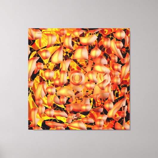Oranje Abstract Canvas Afdruk (Voorkant)