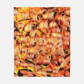 Oranje Abstract Fleece Deken (Voorkant)