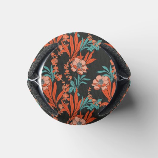 Oranje Abstract Floral Pattern Blikjeskoeler (Bodem)