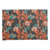 Oranje Abstract Floral Pattern Kussensloop (Voorkant-Rechts)