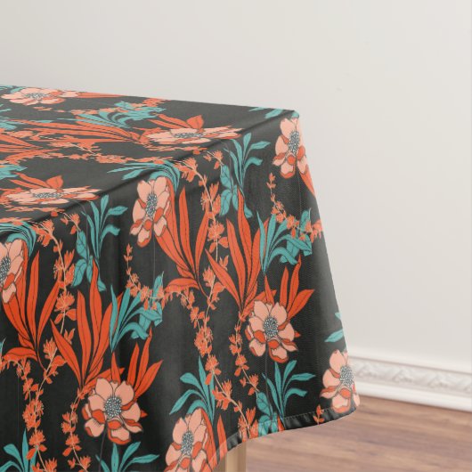 Oranje Abstract Floral Pattern Tafelkleed (Voorbeeld)