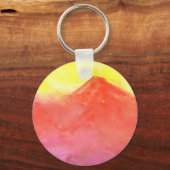 Oranje Abstract gebergte — Vulkaanlandschap Sleutelhanger (Voorkant)