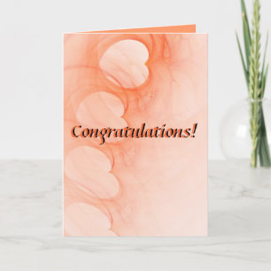 Oranje Abstract Hart Verloving Kaart